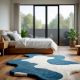 Handtufted Blue Rug for Stylish Home Spaces