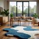 Handtufted Blue Rug for Stylish Home Spaces