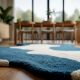 Handtufted Blue Rug for Stylish Home Spaces