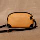 Peach Charcoal Leather Wristlet Clutch Zipper Organizer