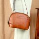Caramel Crunch Leather Sling Bag Two Way Zipper