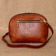 Caramel Crunch Leather Sling Bag Two Way Zipper