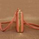 Blush Leather Clutch Clasp Closure Divider