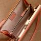 Blush Leather Clutch Clasp Closure Divider