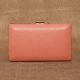Blush Leather Clutch Clasp Closure Divider