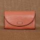 Blush Leather Wallet Magnetic Flap Dual Compartments