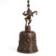 Vintage Handmade Bell Metal Temple Bell With Lord Ganesha And Hanging Chain