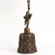 Vintage Handmade Bell Metal Temple Bell With Lord Ganesha And Hanging Chain