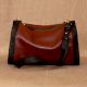 Cherry Ganache Leather Shoulder Bag Zipper Adjustable