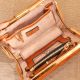 Camel Leather Jewelry Organiser Clutch Frame Clasp