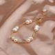 22K Gold Plated Baroque Pearl Bracelet for Women