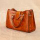 Handcrafted Caramel Crunch Handbag Leather