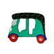 Handcrafted Auto Rickshaw Wooden Fridge Magnet Kitchen Decor