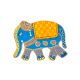 Handcrafted Folk Elephant Fridge Magnet Kitchen Decor