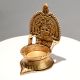 Handcrafted Brass Gajalakshmi Oil Lamp for Puja Rituals