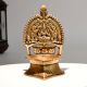 Handcrafted Brass Gajalakshmi Oil Lamp for Puja Rituals
