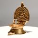 Handcrafted Brass Gajalakshmi Oil Lamp for Puja Rituals