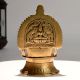 Handcrafted Brass Gajalakshmi Oil Lamp for Puja Rituals