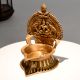 Handmade Brass Gajalakshmi Diya Oil Lamp for Ritual Worship
