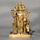 Handmade Brass Lord Dattatreya Divine Statue for Prayer Room