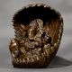 Handmade Premium Brass Ganesha Sitting Inside Conch Shell Statue