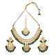 Kundan Necklace Set With Earrings And Maang Tikka