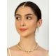 Handmade Minimal Kundan Necklace Set With Earrings And Maang Tikka