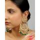 Traditional Kundan Chandbali Earrings With Pearl Detailing