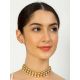 Elegant Oval Kundan Choker Necklace Set