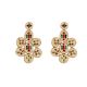 Handmade Geometric Floral Kundan Stud Earrings