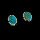 Handcrafted 92.5 Sterling Silver Oval Stone Cufflinks For Men