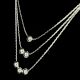 Handcrafted 92.5 Sterling Silver Triple Layer Silver Ball Chain