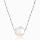 Handcrafted Minimal 925 Sterling Silver Chain with Pearl Pendant