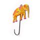 Handpainted Elephant Design Iron Wall Hook with Traditional Indian Art