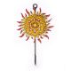Handpainted Sun Design Iron Wall Hook with Traditional Indian Art