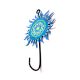 Handpainted Sun Design Iron Wall Hook with Traditional Indian Art