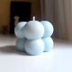 Handcrafted Soy Wax Blue Bubble Candle Set of 4
