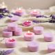 Handmade Lavender Round Clear Soy Wax Tealights 25 Pieces