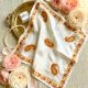 Kashmiri Hand Embroidered Silk Handkerchief with Blush Floral Motifs