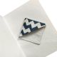 Handmade Corner Style Grey Fabric Bookmark