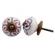 Brown Floral Ceramic Knob