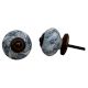 Grey Leaf Ceramic Knob