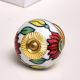 Red Flower Ceramic Knob