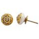 Yellow Blue Floral Ceramic Knob