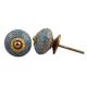 Blue Circles Crackle Ceramic Drawer Knob