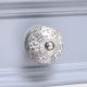 White Floral Crackle Cabinet Ceramic Knob