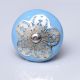 Turquoise Strewn Flat Knob