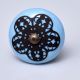 Turquoise Strewn Flat Knob