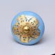 Turquoise Strewn Flat Knob