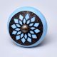 Turquoise Strewn Flat Knob